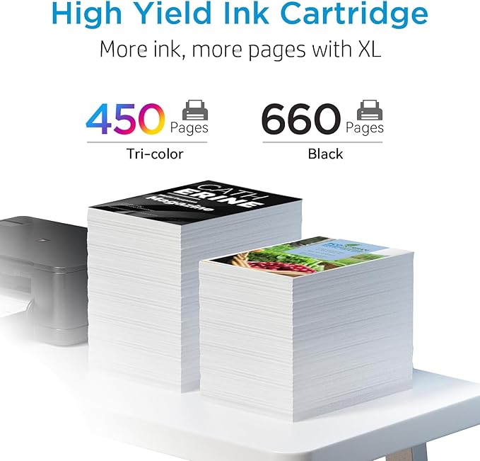 64XL Ink Cartridge Compatible for HP 64 Ink Cartridges Black/Color ComboPack Compatible for HP Ink 64 Fit for Envy Photo 7855 7858 7100 7155 7120 7800 7158Inspire 7950e 7955e Tango Printer-DeskLoop Office