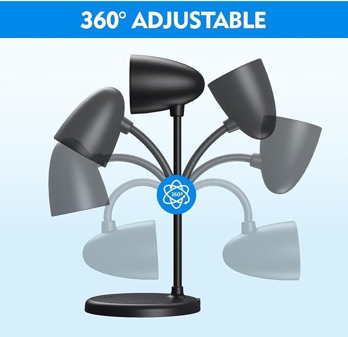 LED Desk Lamp for Home Office, 3 Light Colors, Table Lamp, Dimmable Reading - Image 6
