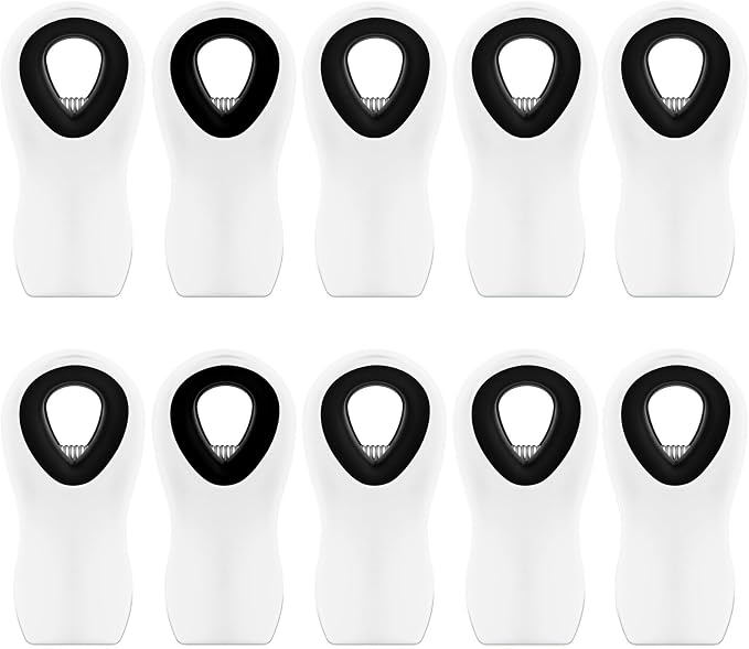 10PCS Magnetic Chip Clips Airtight Seal Reusable White Bag Clips by WUDIME