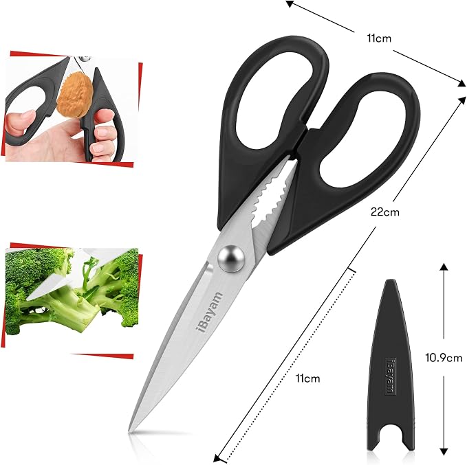 iBayam All Purpose Kitchen Scissors, Kitchen Shears - Image 3