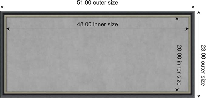 Amanti Art Black Framed Magnetic Board 23x51 Oversize Vision Board - Image 3