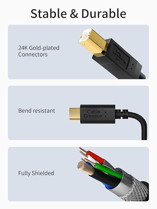 CableCreation USB C to USB B Printer Cable - Image 5