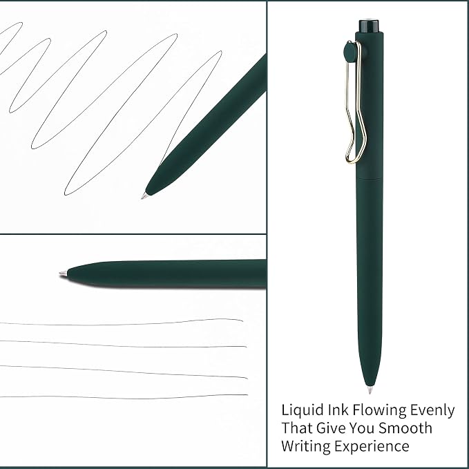 WY WENYUAN Black Pens, Fine Point Smooth Writing Personalized Ballpoint Pens - Image 6