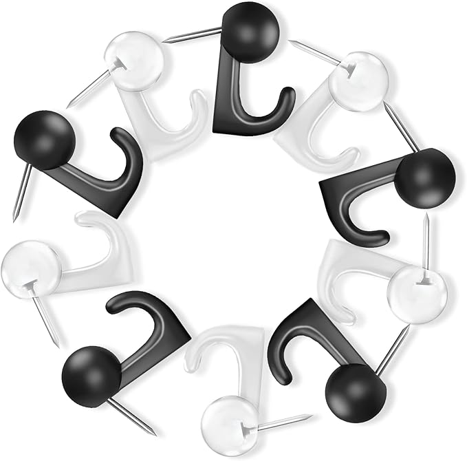 Push Pin Hooks - 50 Pieces Cork Board Hooks, Push Pins - Image 4