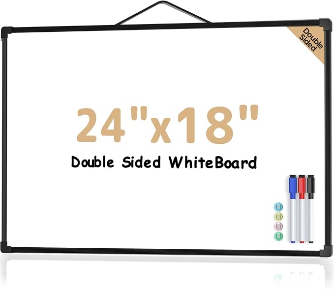 MaxGear White Board for Wall, Hanging for Home, Includes 3 Dry Erase Markers 4 by MaxGear
