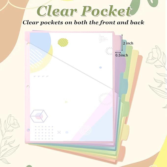 Epakh 12 Pcs Binder Dividers for 3 Rings Binders Index Dividers - Image 4