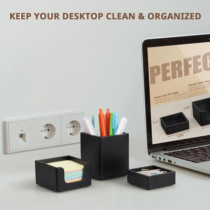 CMLKLZD Black Desk Organizer Set of 3 - Image 3
