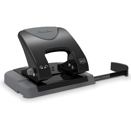 Swingline 2 Hole Punch, 20 Sheet Capacity Hole Puncher, Paper Punch, SmartTouch by Swingline