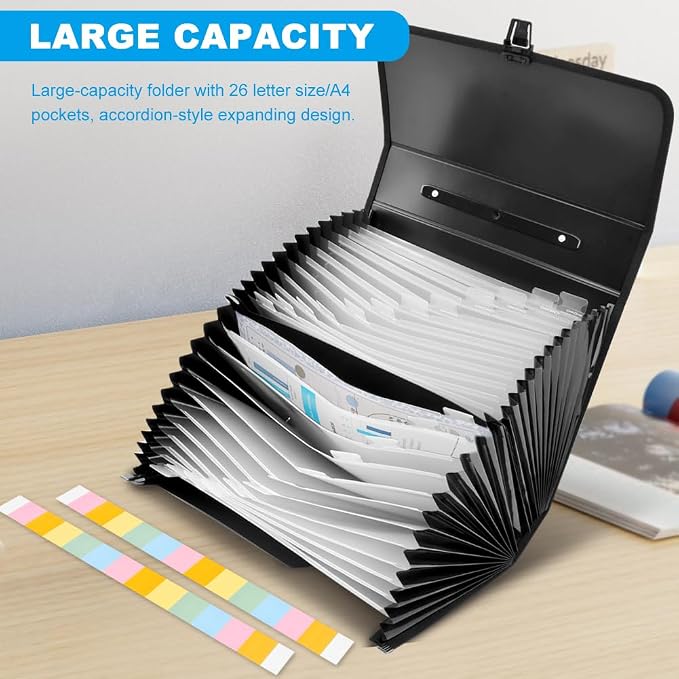 26 Pockets Accordion File Organizer - Image 3