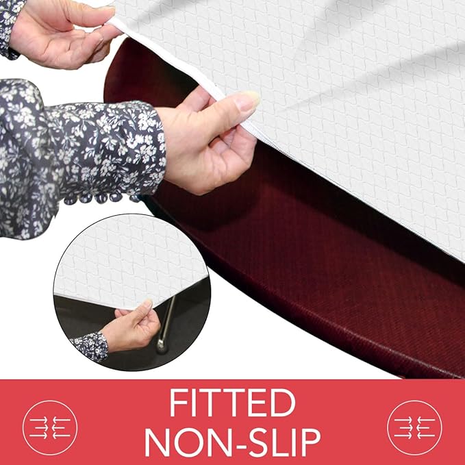 LAMINET - Deluxe Cushioned Heavy-Duty Elastic Edged Quilted Table Pad - - Image 4