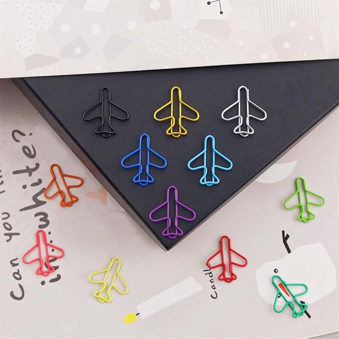 OWLFAVO 120pcs Airplane Shape Paper Clips - Image 4