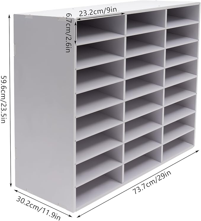 Literature Organizer, Desktop File Sorter Mail Center, Paper Storage Cabinet - Image 5