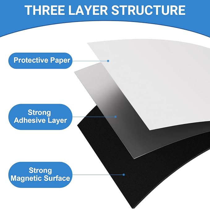 MaxGear 100 Pack Business Card Magnets Peel and Stick, Self Sticky Name Card | - Image 3