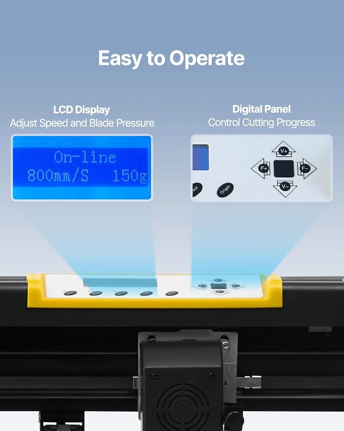 VEVOR Vinyl Cutter Machine, 34 in / 870 mm Max Paper Feed Cutting Plotter - Image 4