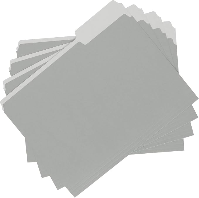 Amazon Basics File Folders for Organization, Letter Size, 1/3 Cut Tab - Image 4