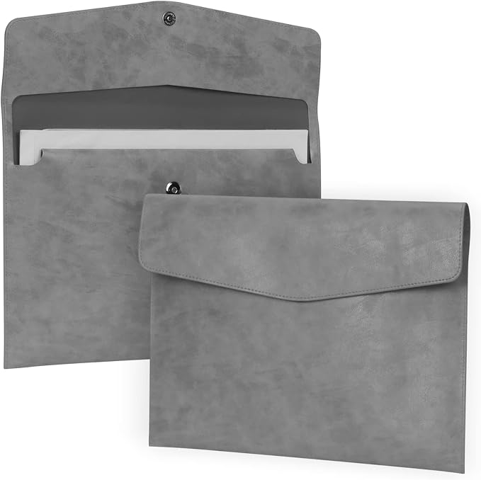 FYY File Folder, PU Leather A4 Document Holder File Organizer Filing Envelope by FYY