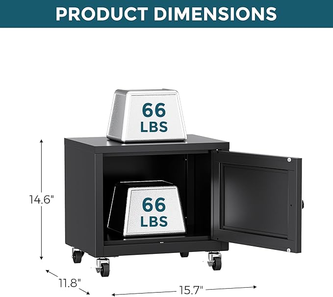 Small Printer Stand with Storage, Home Office Printer Table - Image 4