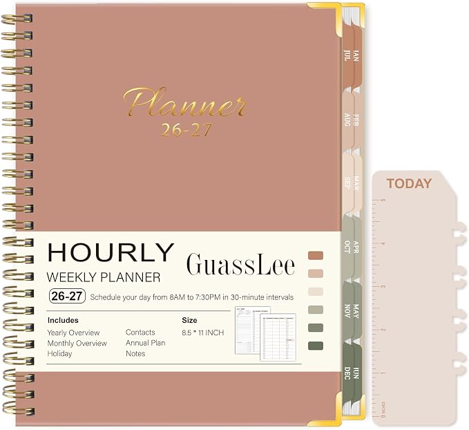 Large 2026-2027 Academic Planner, Weekly & Monthly Appointment Book from Jul. by GuassLee