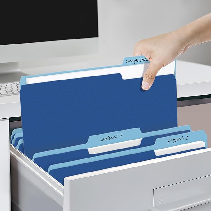 SUNEE File Folders, 30 Pack Manilla Folders 8.5 x 11, Colored File Folders Home - Image 7