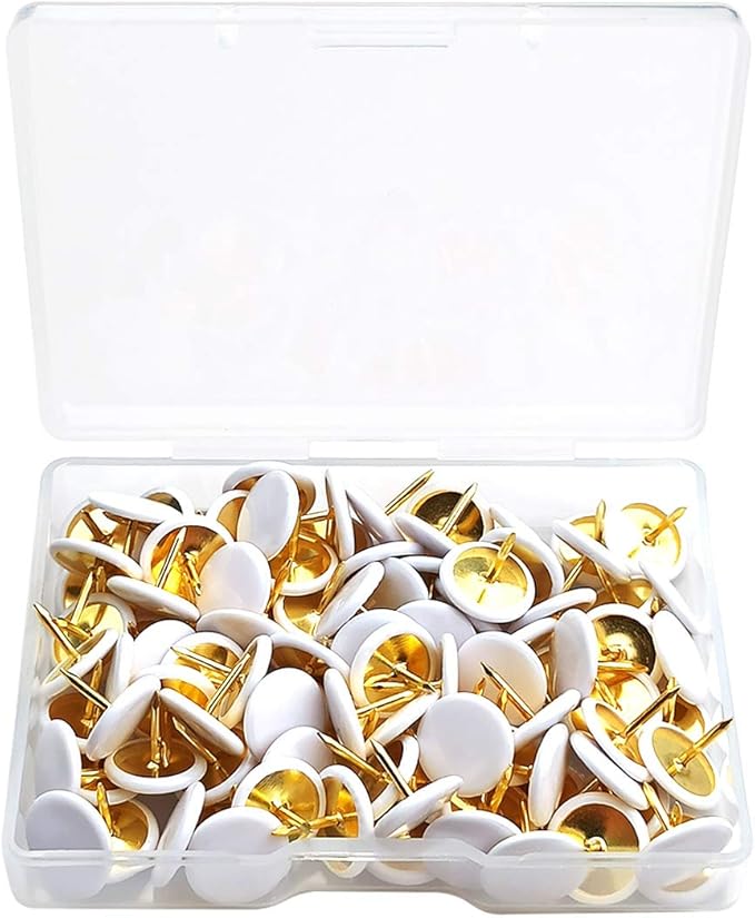 100PCS Push Pins Wall Tacks Plastic Round Head Thumbtack by TTSAM