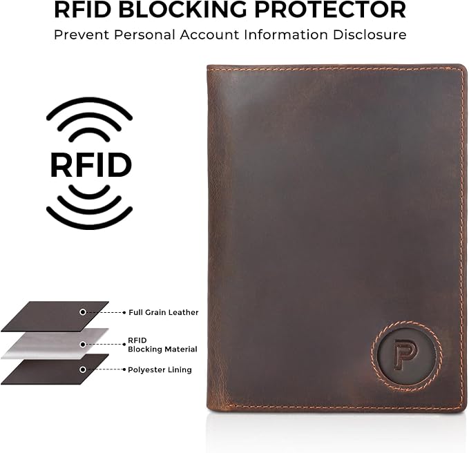 Polare Luxury RFID Blocking Leather Passport Holder Travel Wallet - Image 4