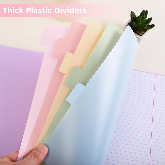 SKYDUE Large Binder Dividers for Sheet Protectors, Durable Plastic Dividers for - Image 5