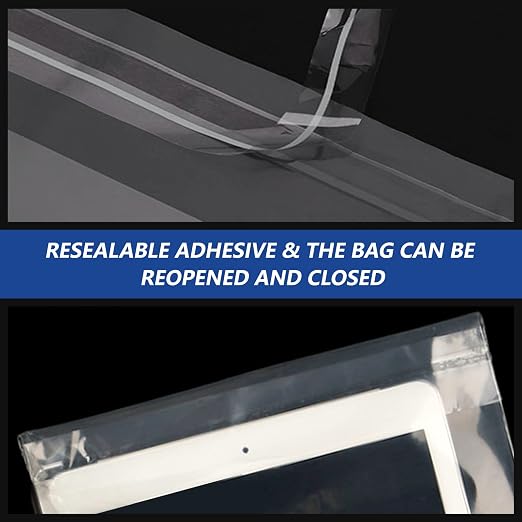 iMailer - 100 Count - 12" x 18" Poly Bags - Clear Plastic Packaging Bags - Image 3