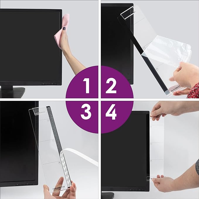 Office Desk Accessories 2pcs Computer Monitor Memo Board Multifunction Message - Image 5