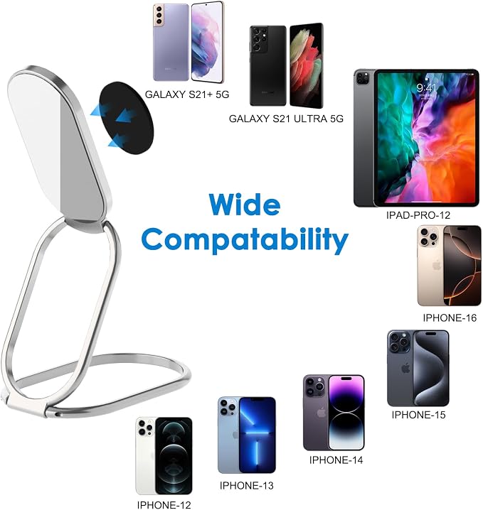 Phone Holder Foldable Phone Stand Phone Ring Holder Finger Kickstand 360° - Image 5