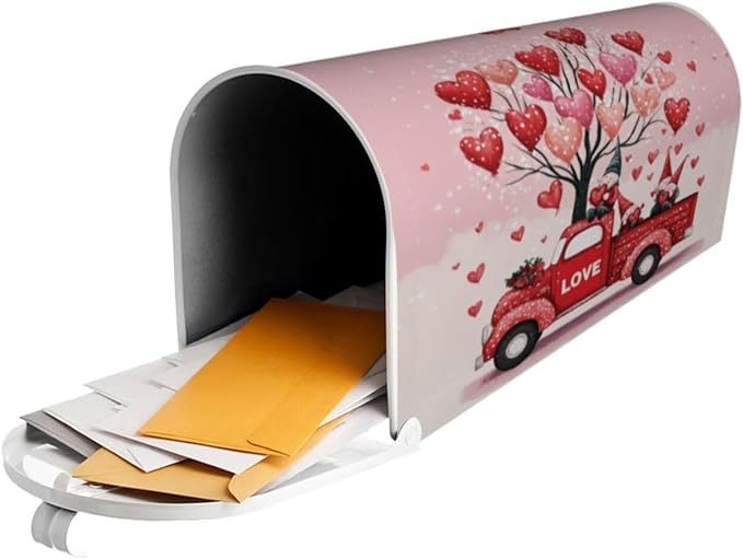 Valentines Day Heart Shape Balloon Romantic Love Welcome Magnetic Mailbox Cover - Image 6