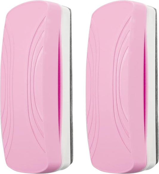 Ddaowanx Whiteboard Eraser, Magnetic Dry Erase Eraser, Glass Board Eraser,School and Office Supplies, Pack of 2 (Pink)-DeskLoop Office