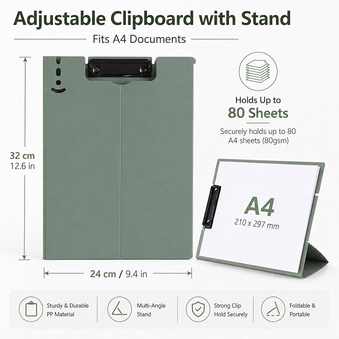 Free Standing Clipboard Foldable and Desktop Document Stand - Image 2