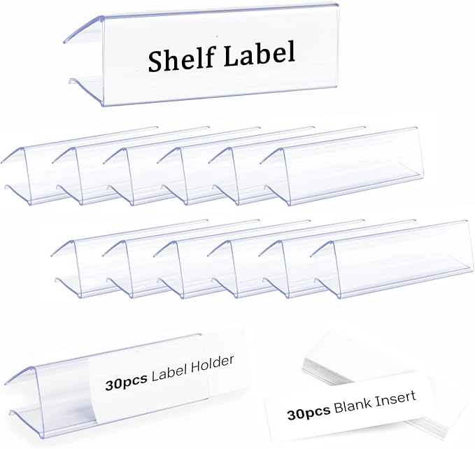 30pcs Plastic Shelf Label Holder by PUPINGPIG