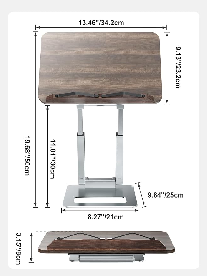 Tounee Book Stand for Reading, Telescopic Book Holder, Adjustable Height Pull - Image 7