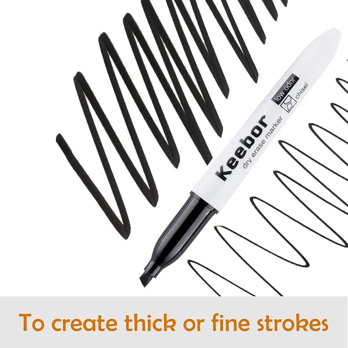 Keebor Dry Erase Markers Bulk, Chisel Tip, 72 Pack Low-odor Whiteboard Markers - Image 4