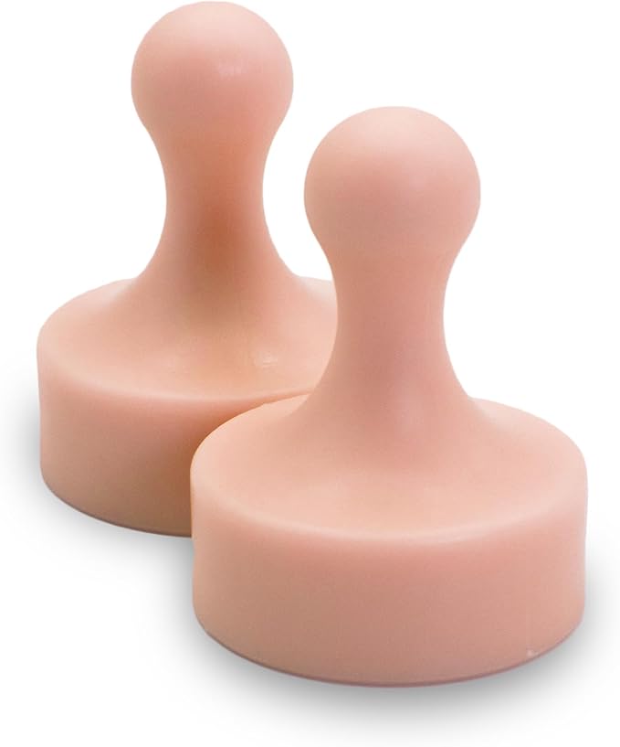 GLASSBOARD STUDIO Powerful Neodymium Magnets, Pawn-Shaped - Strong Fridge/Refrigerator and Whiteboard Magnet, Ideal for Office, Kitchen, Crafts - Rare Earth, Heavy Duty (2, Juicy Peach)-DeskLoop Office