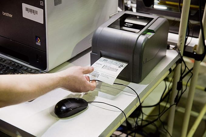 Brother TD-4520TN Desktop Thermal Transfer Printer - Monochrome - Label Print - Ethernet - USB - Serial-DeskLoop Office