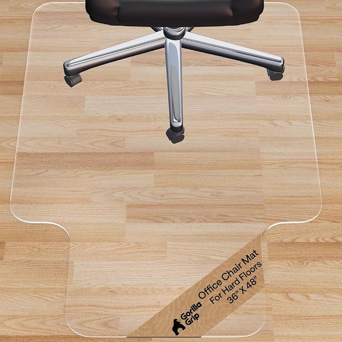 GORILLA GRIP Slip Resistant Clear Office Chair Mat by Unknown