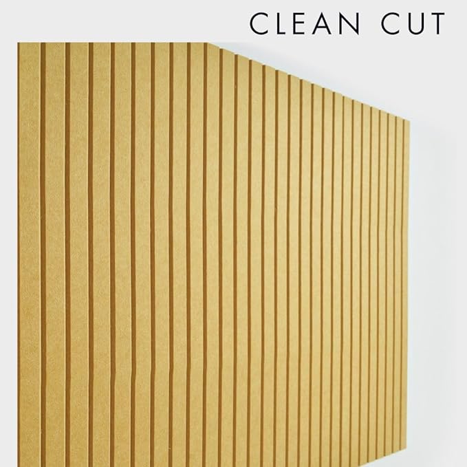 Large Cork Boards for Walls Black Felt Alternative - Slat Wall Paneling, Bulletin Board Tiles for Home Decor, Push Pin Corkboard Organizer for Office or Classroom-12-Pack Panel Kit (Mustard)-DeskLoop Office