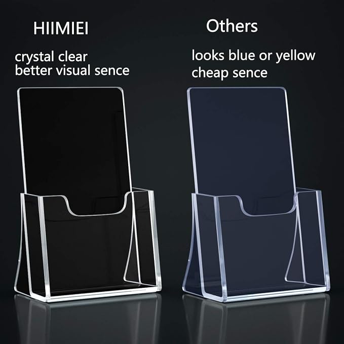 HIIMIEI 2 Pack 4 inch Wide Acrylic Brochure Holders - Image 6