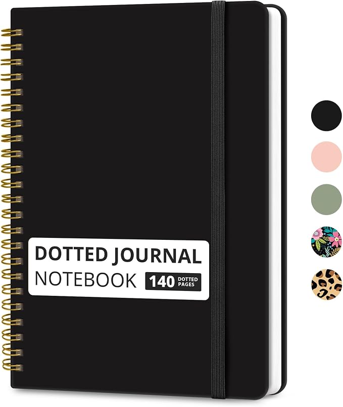 Taja Dotted Spiral Journal Notebook by Taja