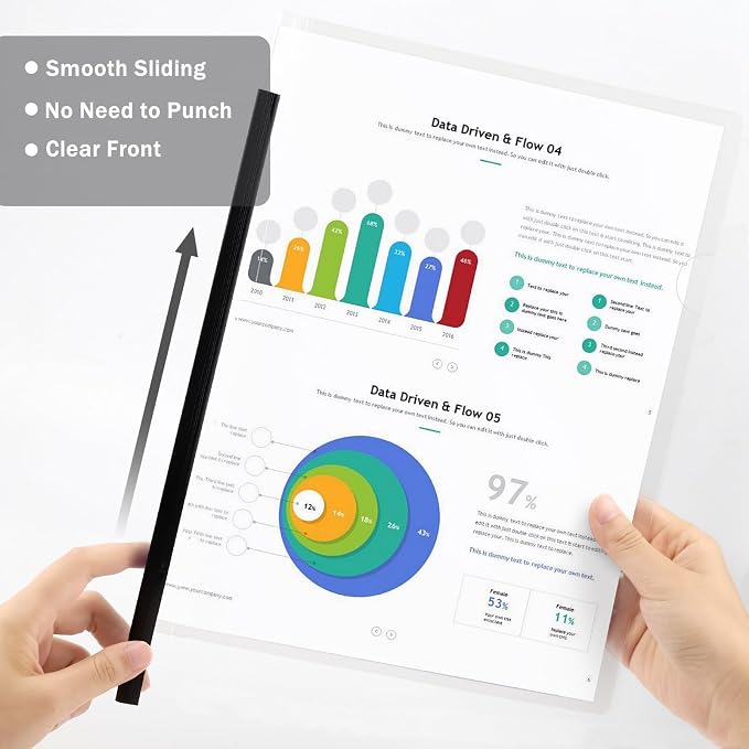 JOERSH 20 Pcs Clear Report Covers - Image 3