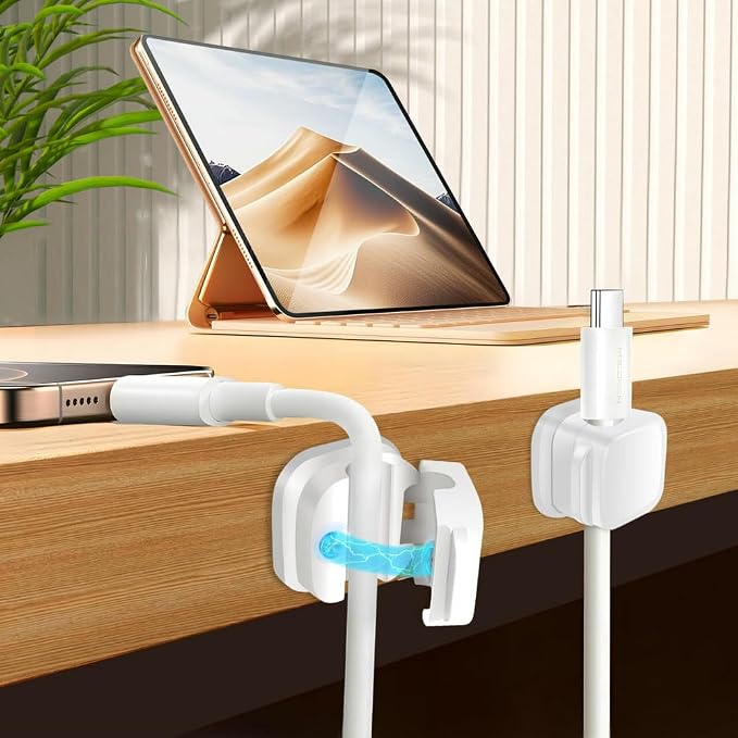 18 Pack Cord Organizer Holder, Magnetic Cable Clips Management, Easy Adhesive - Image 2