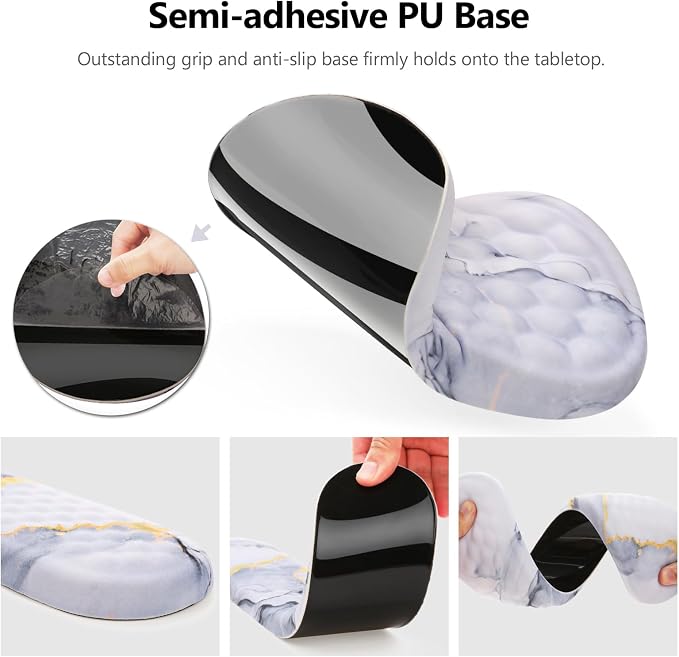 Mouse Pad Wrist Support, Laokiiy 2 in1 Keyboard Wrist Rest+ Ergonomic Mouse Pad - Image 4