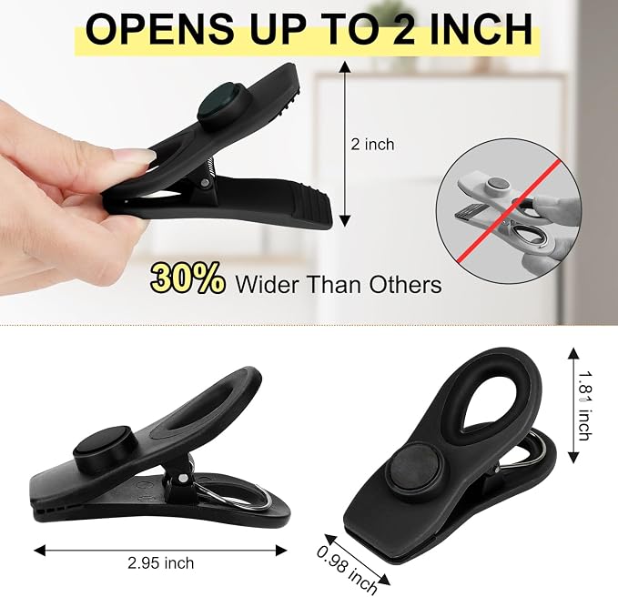 TACGEA Chip Clips, Magnetic Bag Clips - Image 2