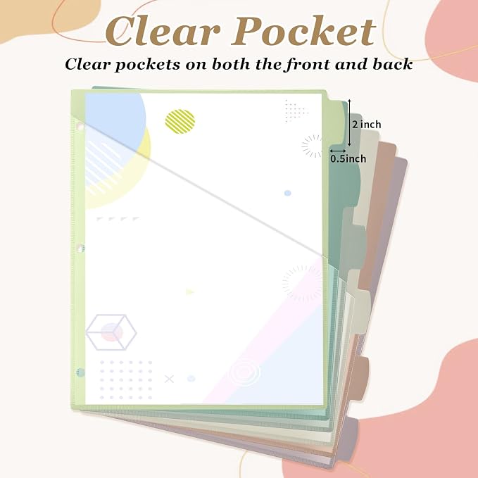 Epakh 48 Pcs Binder Dividers for 3 Rings Binders Index Dividers - Image 3