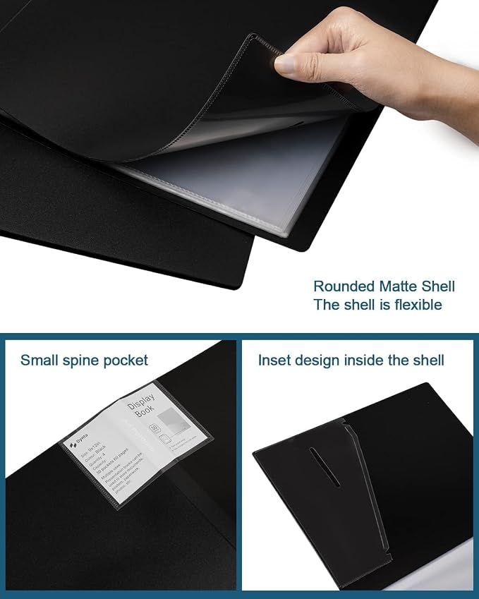 Art Portfolio 3 Packs 9"x12" Display Book Presentation Book Folder - Image 2