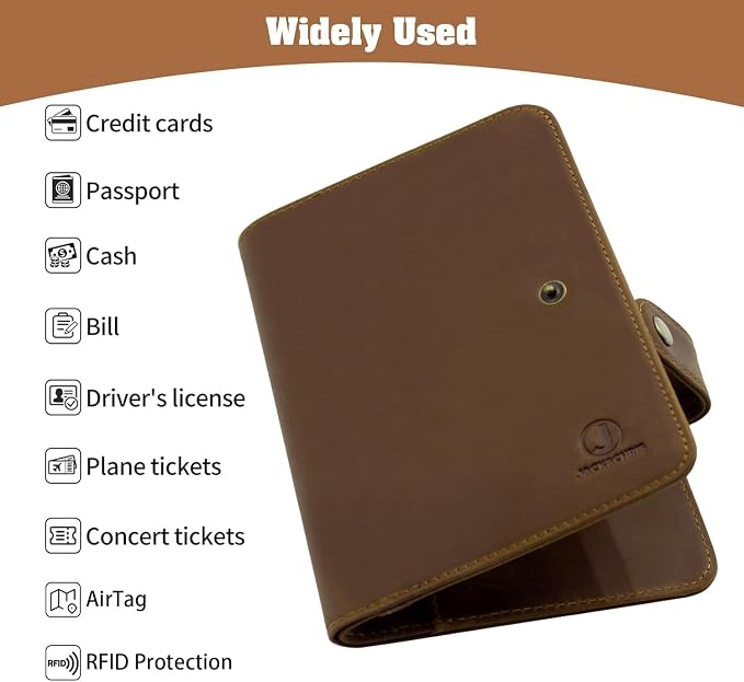Jack&Chris Genuine Leather Handmade Passport Holder - Image 5