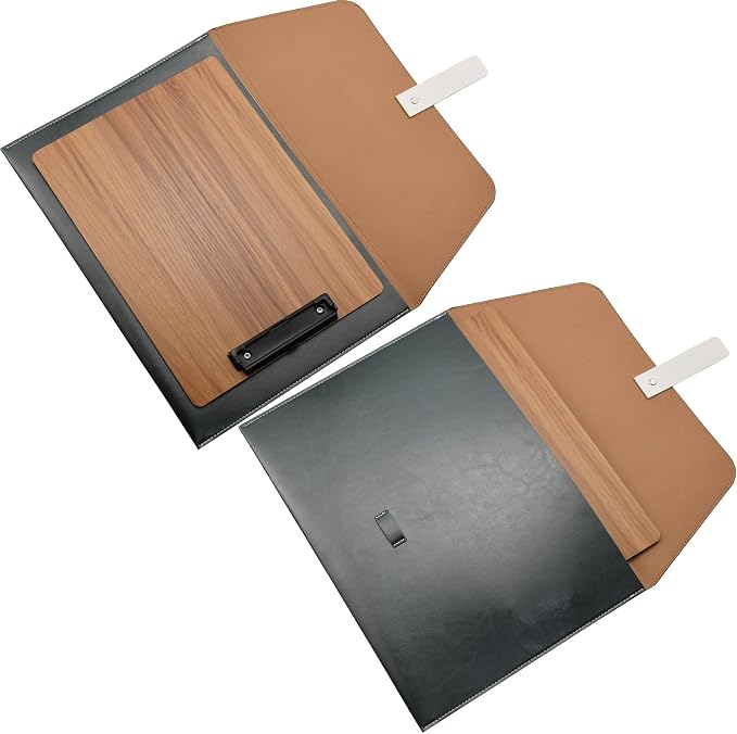 PU Leather A4 File Folder Large Document Holder Waterproof Envelope Folder Case - Image 6