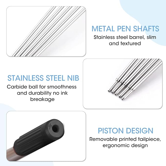 0.7 mm Ballpoint Ink Twist Pen Refills, Stationery Compatible - Image 3